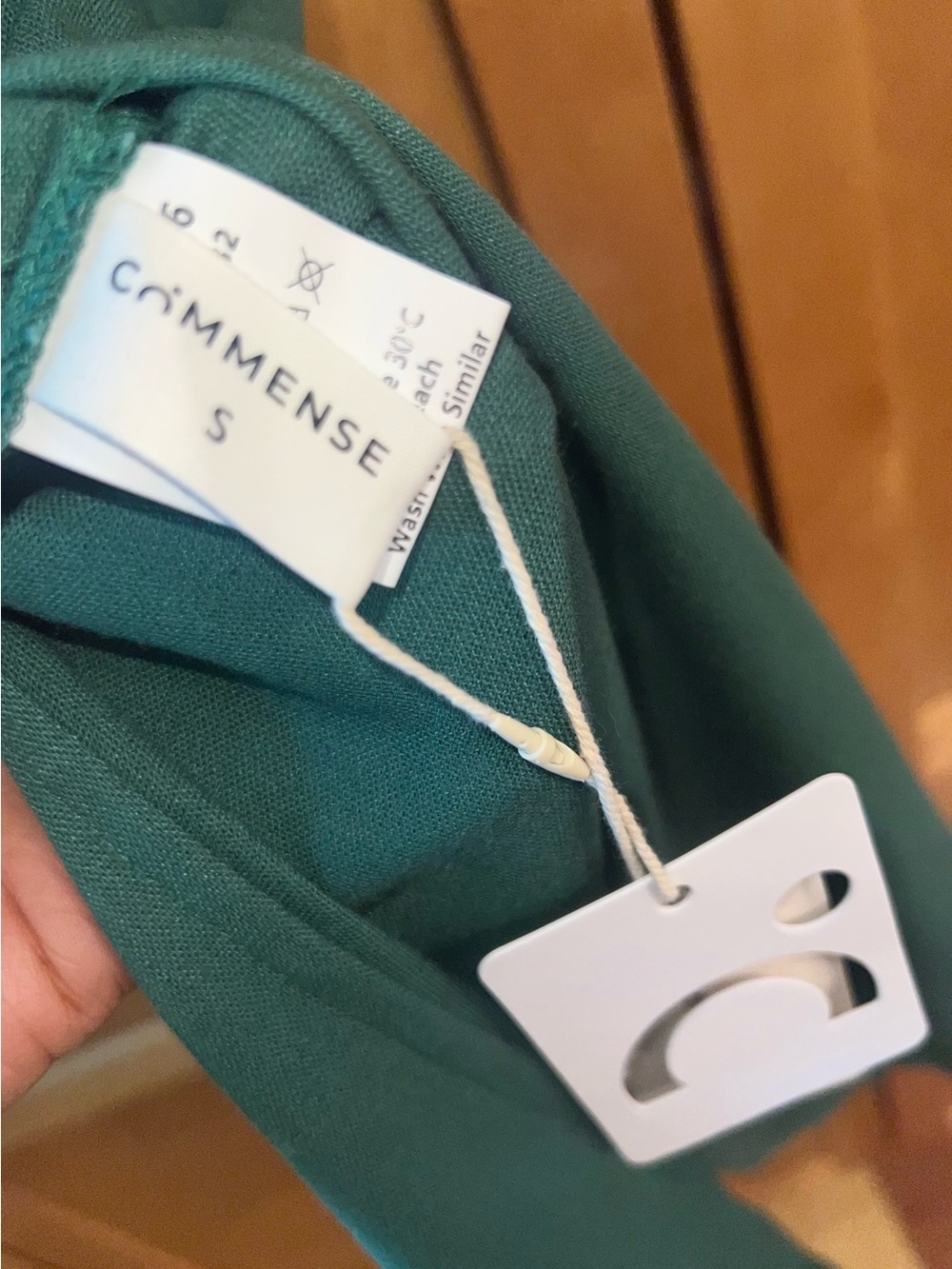 Commense Emerald Green Linen Slip Maxi Dress - Picture 3 of 10